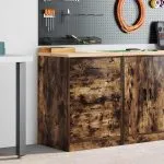 Dulap de depozitare pentru garaj stejar afumat 60x51x85 cm
