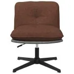 Scaun de birou pivotant, maro, material textil