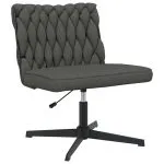 Scaun de birou pivotant, gri închis, material textil