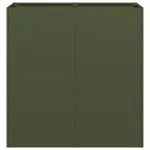 Jardinieră verde măsline 80x40x80 cm oțel laminat la rece