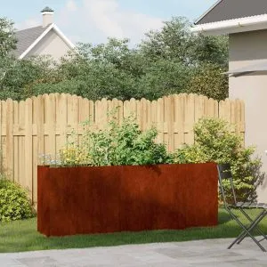 Jardinieră Rusty 200x40x80 cm Oțel pentru intemperii