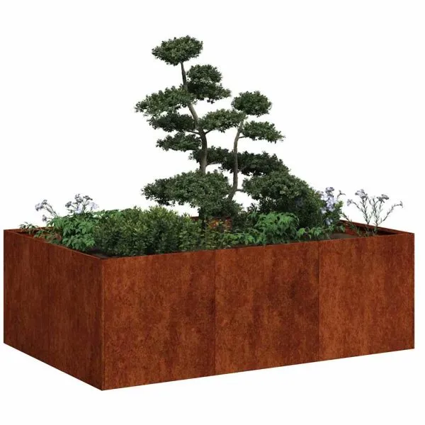 Jardinieră Rusty 120x80x40 cm Oțel pentru intemperii