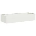 Jardinieră alb 200x80x40 cm oțel