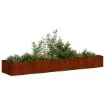 Jardinieră Rusty 360x80x40 cm Oțel rezistent la intemperii