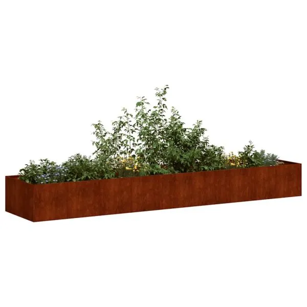Jardinieră Rusty 360x80x40 cm Oțel rezistent la intemperii