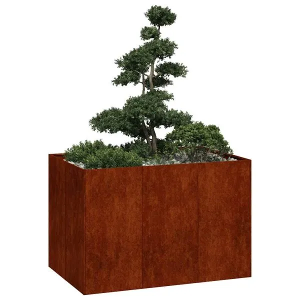 Jardinieră Rusty 120x80x80 cm Oțel pentru intemperii
