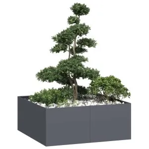 Jardinieră Antracit 100x100x40 cm Oțel