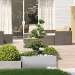 Jardinieră 100x100x40 cm oțel galvanizat