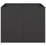 Jardinieră Negru 100x100x80 cm Oțel