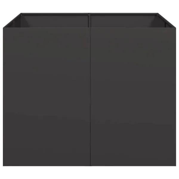 Jardinieră Negru 100x100x80 cm Oțel