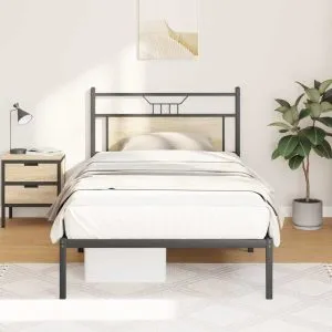 Cadru pat fără saltea stejar sonoma 100×200 cm lemn prelucrat