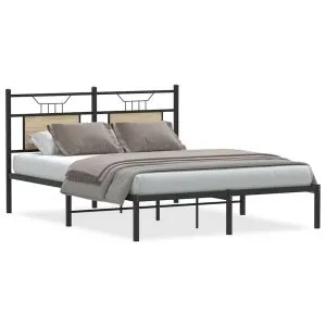 Cadru pat fără saltea stejar sonoma 140×200 cm lemn prelucrat