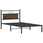 Cadru pat fără saltea stejar maro 100×200 cm lemn prelucrat