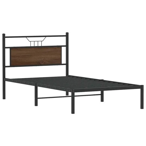 Cadru pat fără saltea stejar maro 100×200 cm lemn prelucrat