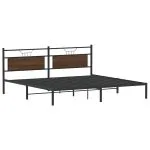 Cadru de pat fără saltea Stejar maro 200×200 cm Lemn prelucrat