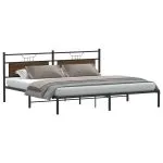 Cadru de pat fără saltea Stejar maro 200×200 cm Lemn prelucrat