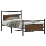 Cadru de pat fără saltea Stejar maro 107×203 cm Lemn prelucrat