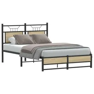 Cadru pat fără saltea stejar sonoma 120×190 cm, lemn prelucrat