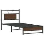 Cadru pat fără saltea, stejar maro 80×200 cm lemn prelucrat