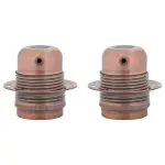 Suporturi de lampă 2 buc Roșu Bronz E27