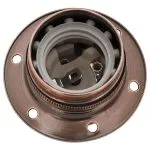 Suporturi de lampă 2 buc Roșu Bronz E27