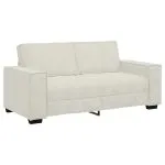Canapea cu 2 locuri, crem, 140 cm, catifea