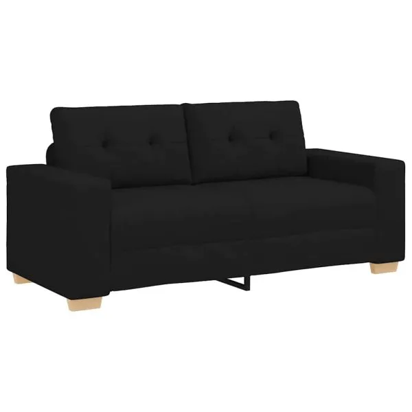 Canapea lovesea neagră 140 cm stofă