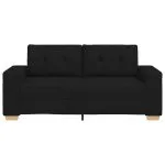 Canapea lovesea neagră 140 cm stofă