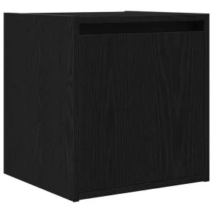 Noptiera montata pe perete Negru 38x34x40 cm