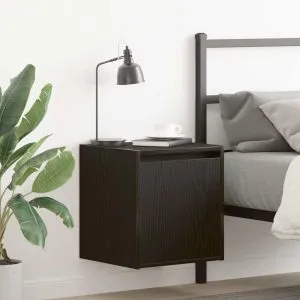 Noptiera montata pe perete Negru 38x34x40 cm