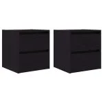 Noptiere de perete 2 buc Stejar negru 38x34x40 cm