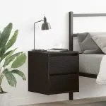 Noptiere de perete 2 buc Stejar negru 38x34x40 cm