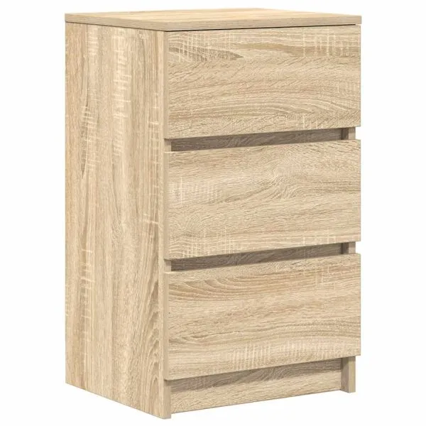 Noptiera cu 3 sertare Stejar Sonoma 39x35x65 cm