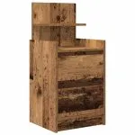 Noptiera cu 2 sertare din lemn vechi 38x34x80 cm