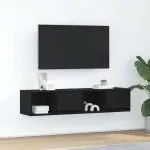 Dulapuri TV 2 buc stejar negru 60x31x25,5 cm lemn prelucrat