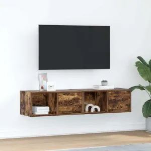 Dulapuri TV 2 buc Stejar afumat 60x31x25,5 cm Lemn prelucrat
