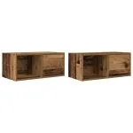 Dulapuri TV 2 buc Lemn vechi 60x31x25,5 cm Lemn prelucrat