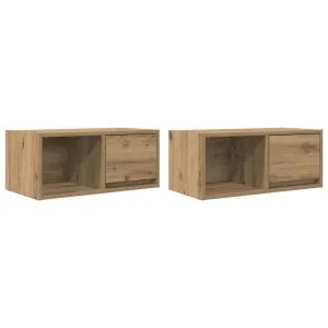 Dulapuri TV 2 buc Stejar Artisan 60x31x25,5 cm Lemn prelucrat