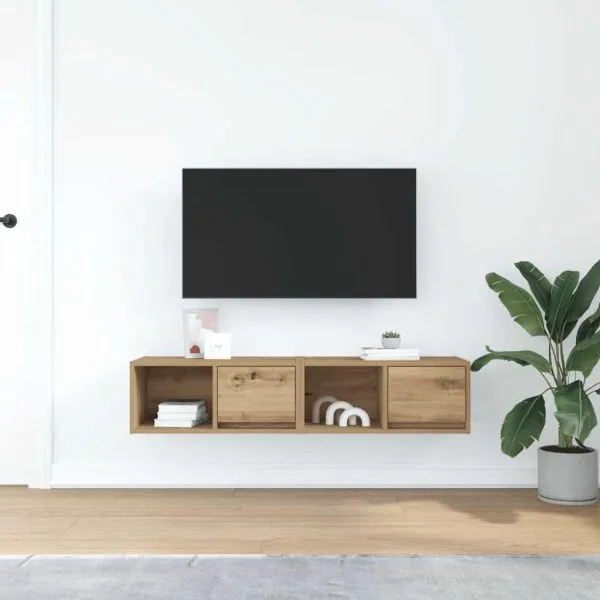 Dulapuri TV 2 buc Stejar Artisan 60x31x25,5 cm Lemn prelucrat