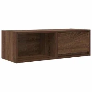 Dulap TV Stejar maro 80x31x25,5 cm Lemn prelucrat