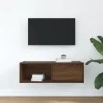 Dulap TV Stejar maro 80x31x25,5 cm Lemn prelucrat