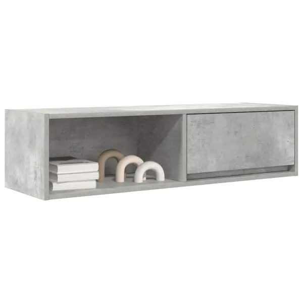 Dulapuri TV 2 buc Beton Gri 100x31x25,5 cm Lemn prelucrat