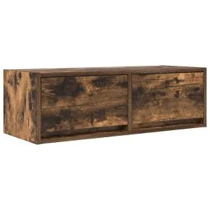 Dulap TV stejar afumat 80x31x25,5 cm din lemn de prelucrare