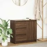 Bufetă cu sertar Stejar maro 71x35x65 cm Lemn prelucrat