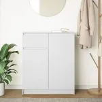 Bufetă cu sertar alb 71x35x84 cm din lemn prelucrat