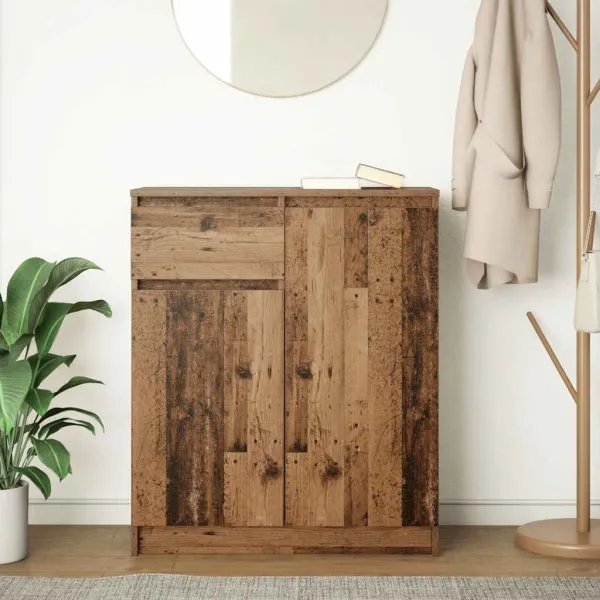 Bufetă cu sertar Lemn vechi 71x35x84 cm Lemn prelucrat