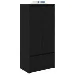 Dulap cu sertar stejar negru 55,5x34x119,5 cm lemn prelucrat