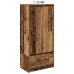 Dulap cu sertar Lemn vechi 55,5x34x119,5 cm Lemn prelucrat