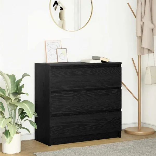 Bufetă Stejar negru 80x35x76 cm Lemn prelucrat