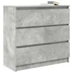 Bufetă Gri Beton 80x35x76 cm Lemn prelucrat